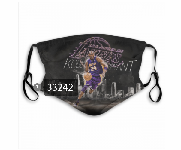 2021 NBA Los Angeles Lakers #24 kobe bryant 33242 Dust mask with filter->nba dust mask->Sports Accessory